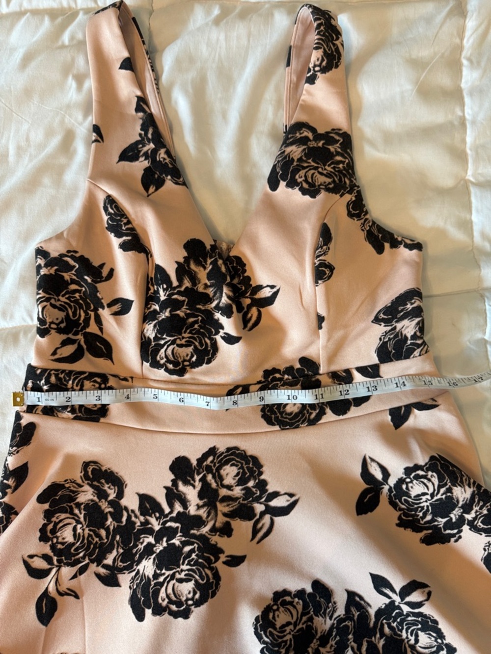 Trixxi Blush Pink Mini Dress with Black Floral Print - Picture 5 of 8